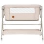 Patut co-sleeper, Lionelo, Leonie Plus, Pliabil, Cu sistem de leganare, Cu setare unghiulara, Reglabil in 6 pozitii pe inaltime, Conform cu standardele europeane de securitate EN1130 si EN16890, Bej - 12