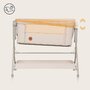 Patut co-sleeper, Lionelo, Leonie Plus, Pliabil, Cu sistem de leganare, Cu setare unghiulara, Reglabil in 6 pozitii pe inaltime, Conform cu standardele europeane de securitate EN1130 si EN16890, Bej - 31