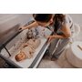 Patut co-sleeper, Lionelo, Leonie Plus, Pliabil, Cu sistem de leganare, Cu setare unghiulara, Reglabil in 6 pozitii pe inaltime, Conform cu standardele europeane de securitate EN1130 si EN16890, Bej - 41