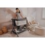 Patut co-sleeper, Lionelo, Leonie Plus, Pliabil, Cu sistem de leganare, Cu setare unghiulara, Reglabil in 6 pozitii pe inaltime, Conform cu standardele europeane de securitate EN1130 si EN16890, Bej - 44