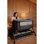 Patut co-sleeper, Lionelo, Leonie Plus, Pliabil, Cu sistem de leganare, Cu setare unghiulara, Reglabil in 6 pozitii pe inaltime, Conform cu standardele europeane de securitate EN1130 si EN16890, Bej - 49