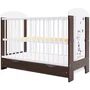 Patut copii din lemn Hubners Calisto Girafa 120x60 cm maro cu sertar - 1
