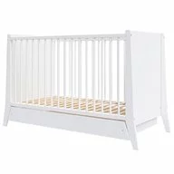 Patut copii din lemn Hubners Cosmo 120x60 cm alb cu sertar