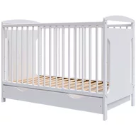 Patut copii din lemn Hubners Karly 120x60 alb cu sertar