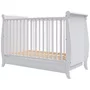 Patut copii din lemn Hubners Mara 120x60 cm alb cu sertar - 1