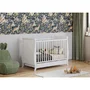 Patut copii din lemn Hubners Mara 120x60 cm alb cu sertar - 2