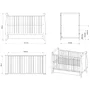 Patut copii din lemn Hubners Mara 120x60 cm alb cu sertar - 4