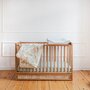 Woodies safe dreams - Patut cu sertar independent din lemn pentru bebe. inaltime saltea reglabila. Boho vintage 120 60 cm - 1