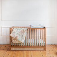 Woodies safe dreams - Patut cu sertar independent din lemn pentru bebe. inaltime saltea reglabila. Boho vintage 120 60 cm