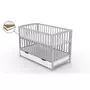 Patut cu sertar VESSANTI ARES - Gri + Saltea Cocos 12 cm - 1