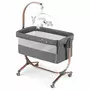 Patut cu leganare, Cullami, co-sleeper 2 in 1, Cu laterala culisanta, Cu setare unghiulara, Cu roti, Reglabil in 8 pozitii pe inaltime, Gold - 1