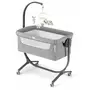 Patut cu leganare, Cullami, co-sleeper 2 in 1, Cu laterala culisanta, Cu setare unghiulara, Cu roti, Reglabil in 8 pozitii pe inaltime, Gri - 1