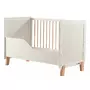 Patut din lemn bebe, 120x60 cm, Transformabil, Cu bariera de siguranta,  Din lemn de pin si mdf, Stabil si rezistent, White, FreeON, Ava - 8
