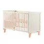 Patut din lemn bebe, 120x60 cm, Transformabil, Cu bariera de siguranta,  Din lemn de pin si mdf, Stabil si rezistent, White, FreeON, Ava - 9