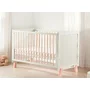 Patut din lemn bebe, 120x60 cm, Transformabil, Cu bariera de siguranta,  Din lemn de pin si mdf, Stabil si rezistent, White, FreeON, Ava - 10
