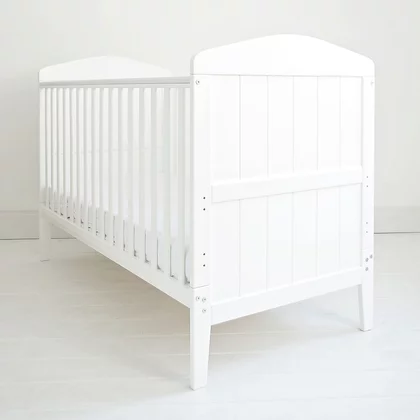 Patut din lemn masiv, transformabil pentru bebe si junior, Hampton + Saltea Cocos 140 x 70 cm