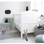 Patut din lemn masiv, transformabil pentru bebe si junior, Hampton + Saltea Cocos 140 x 70 cm - 2