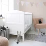 Patut din lemn masiv, transformabil pentru bebe si junior, Hampton + Saltea Cocos 140 x 70 cm - 4