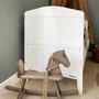 Patut din lemn masiv, transformabil pentru bebe si junior, Hampton + Saltea Cocos 140 x 70 cm - 5