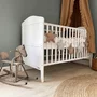 Patut din lemn masiv, transformabil pentru bebe si junior, Hampton + Saltea Cocos 140 x 70 cm - 6