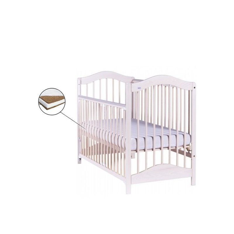 Drewex - patut jagoda culisant alb transparent + saltea cocos 10 cm