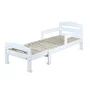 Patut din lemn bebe si junior, 140-190x70 cm, Extensibil, Din lemn de mesteacan, Cu bariere de protectie, De la 1.5 ani pana la 18 ani, Alb, YappyKids, YappyGrow - 2