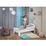 Patut din lemn bebe si junior, 140-190x70 cm, Extensibil, Din lemn de mesteacan, Cu bariere de protectie, De la 1.5 ani pana la 18 ani, Alb, YappyKids, YappyGrow - 3