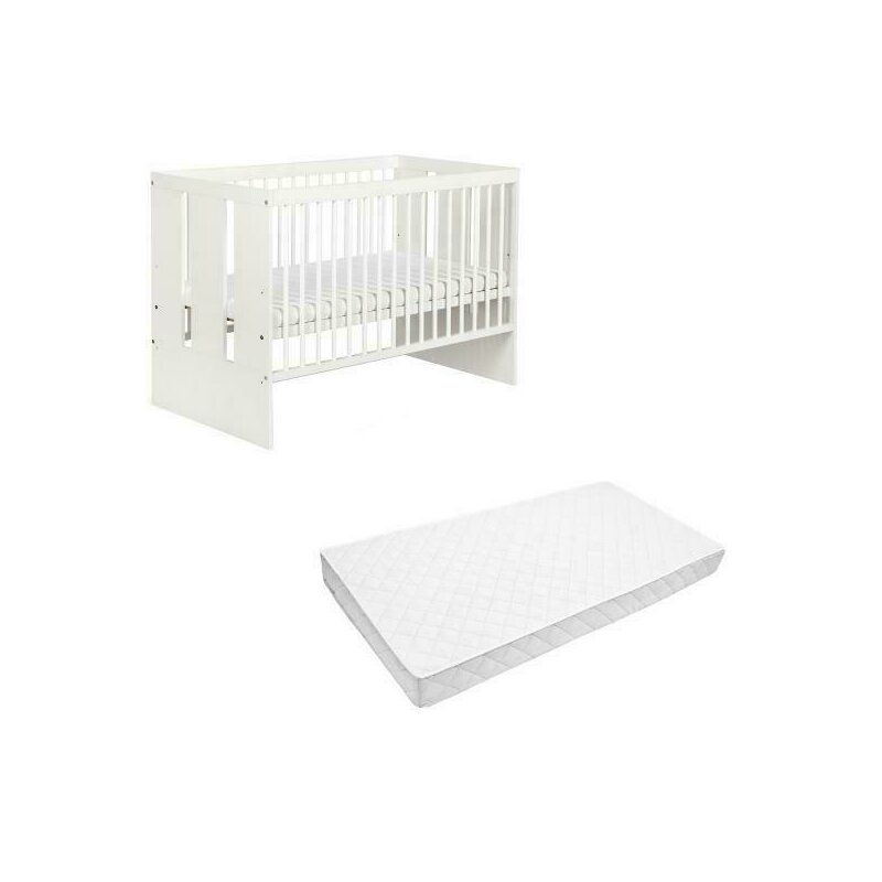 Klups - patut fara sertar paula alb + saltea 10 mykids confort ii