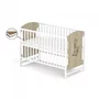 Patut fara sertar VESSANTI MILO GIRAFA - Stejar cu alb + Saltea Cocos 10 cm - 1