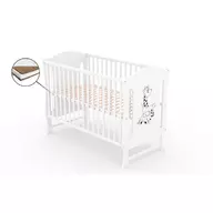 Patut fara sertar VESSANTI Zuza Alb + Saltea Cocos 8 cm