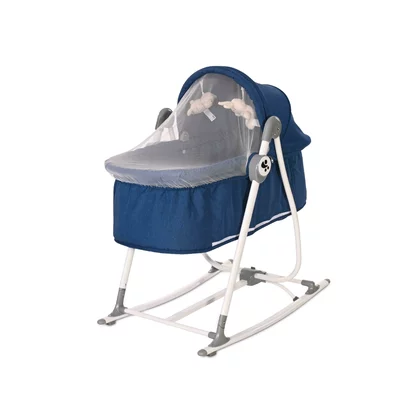 Lorelli - Patut co-sleeper Alicante,  2 in 1, Cu sistem de leganare, 82x50 cm, Albastru