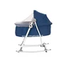 Lorelli - Patut co-sleeper Alicante,  2 in 1, Cu sistem de leganare, 82x50 cm, Albastru - 3
