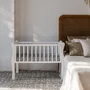 Patut mic, co-sleeping din lemn, Noble Alb 90 x 40 cm - 3