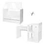 Patut modular multifunctional, 5 confirgurari diferite, 190 x 72 cm, Multi, White - 3