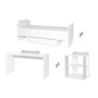 Patut modular multifunctional, 5 confirgurari diferite, 190 x 72 cm, Multi, White & Artwood - 5