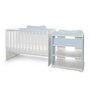 Patut modular multifunctional, 5 confirgurari diferite, 190 x 72 cm, Multi, White Baby Blue - 6