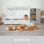 Patut modular multifunctional, 5 confirgurari diferite, 190 x 72 cm, Multi, White Baby Blue - 18