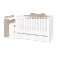 Patut modular multifunctional, 5 confirgurari diferite, 190 x 72 cm, Multi, White & Coffee