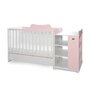 Patut modular multifunctional, 5 confirgurari diferite, 190 x 72 cm, Multi, White Orchid Pink - 1