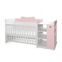 Patut modular multifunctional, 5 confirgurari diferite, 190 x 72 cm, Multi, White Orchid Pink - 4