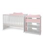 Patut modular multifunctional, 5 confirgurari diferite, 190 x 72 cm, Multi, White Orchid Pink - 6