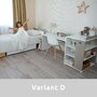 Patut modular multifunctional, 5 confirgurari diferite, 190 x 72 cm, Multi, White Stone Grey - 21