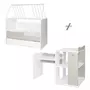 Patut modular multifunctional, 5 confirgurari diferite, 190 x 72 cm, Multi, White & String - 3