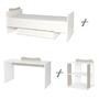 Patut modular multifunctional, 5 confirgurari diferite, 190 x 72 cm, Multi, White & String - 5