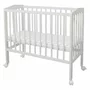 Patut co-sleeping Waldin, 90x55 cm, fag, vopsea certificata, roti, saltea, accesorii incluse, laterala detasabila, alb - 5