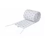 Patut pentru copii, Waldin, 2in1, 90 cm x 55 cm, lemn de fag, vopsea certificata, roti blocabile, laterala detasabila, co-sleeping, Saltea inclusa, Aparatoare laterala din bumbac, Natur, Cover, 8S1 - 8
