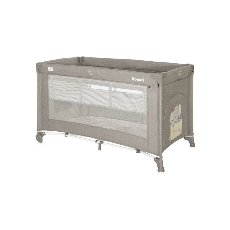 Lorelli - patut pliant cu doua nivele noemi string elefant, 120x60 cm, bej