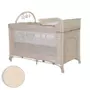Patut pliabil Noemi Plus, 2 nivele cu accesorii, Fog Beige Star - 1