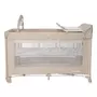 Patut pliabil Noemi Plus, 2 nivele cu accesorii, Fog Beige Star - 2