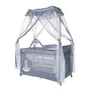Patut pliabil stil baldachin Magic Sleep, cu accesorii, Cool Grey Hippo - 1